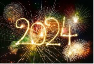 2024 with fireworks
